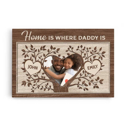 customised canvas for fathers day with photo and message[product]
