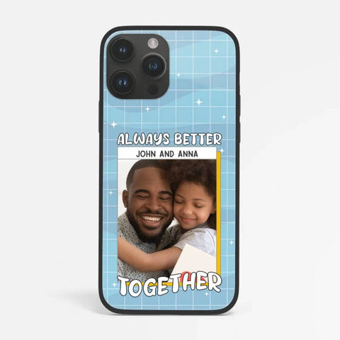 customised fathers day phone case printed with photo and names[product]
