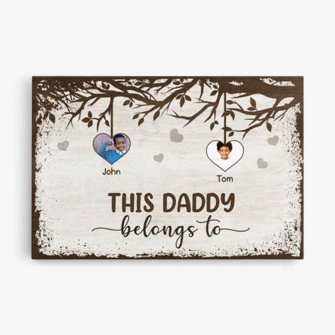 customisable fathers day canvas for daddy with photo