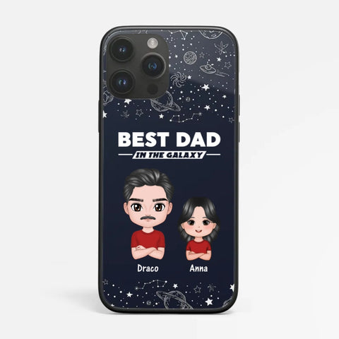customised fathers day phone case with cute illustration