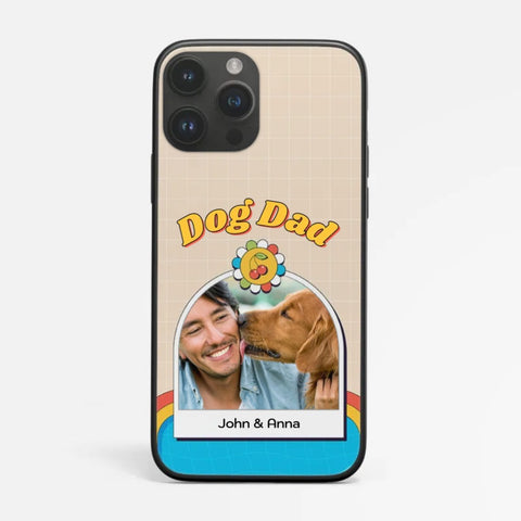 customised phone case for dog dad with photo, name and message