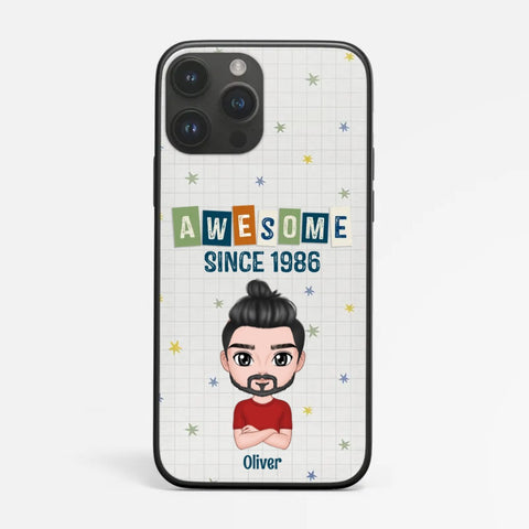 customised birthday phone case for coworker with name and year[product]