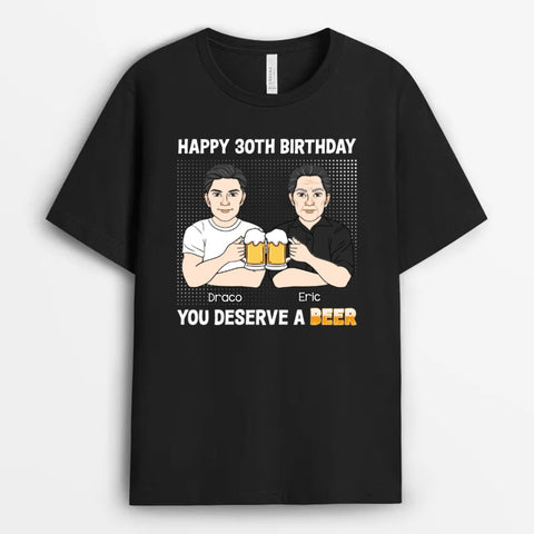 personalised birthday t-shirt for male colleagues with funny message