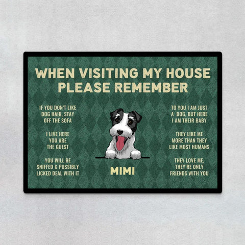 customised doormat with dog and funny message[product]