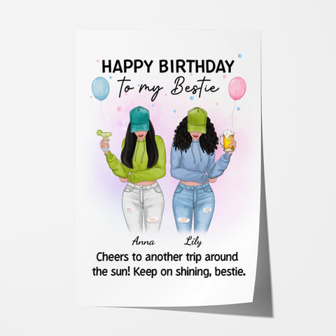 personalised birthday poster for female coworker[product]