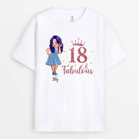 Personalised T-Shirt With 18th Birthday Quotes, Names And Illustration[product]