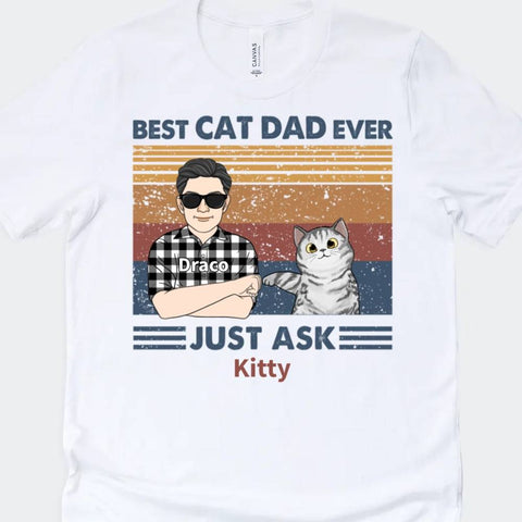 funny cat shirts for cat dad with funny message