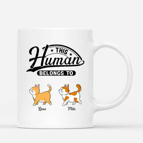 funny mug designed for cat dad with funny message from cat