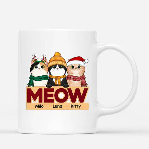 personalised xmas ceramic cups with cat portrait[product]