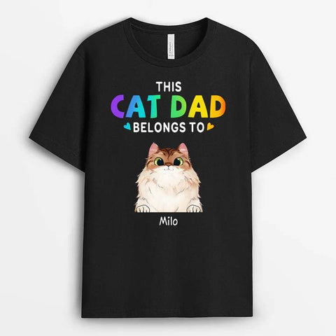custom cat shirts printed with cat illustration and names