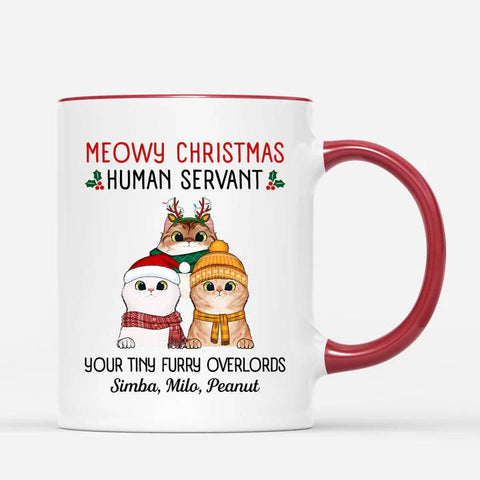 personalised christmas-themed cat mugs for cat owners with message[product]
