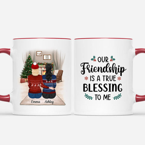 Personalised Our Friendship Is A True Blessing Mug as inexpensive gifts for friends[product]