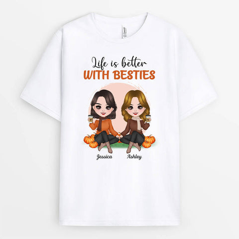 Personalised Life Is Better With Besties T-Shirt as Cheap Gift Ideas for Friends UK[product]