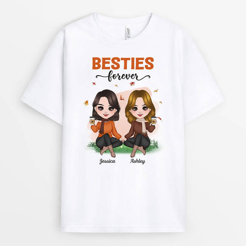 Personalised My Besties Forever T-Shirt as inexpensive gifts for friends[product]