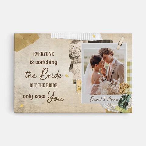 Personalised The Bride Only Sees You Canvas as cheap marriage gifts[product]