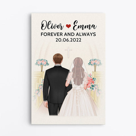 Personalised Forever And Always Canvas as inexpensive wedding presents