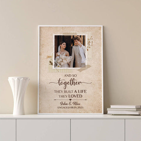 Personalised Build A Life They Love Poster as cheap wedding presents