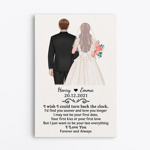 Personalised Turn Back The Clock Canvas as The cheapest wedding gifts
