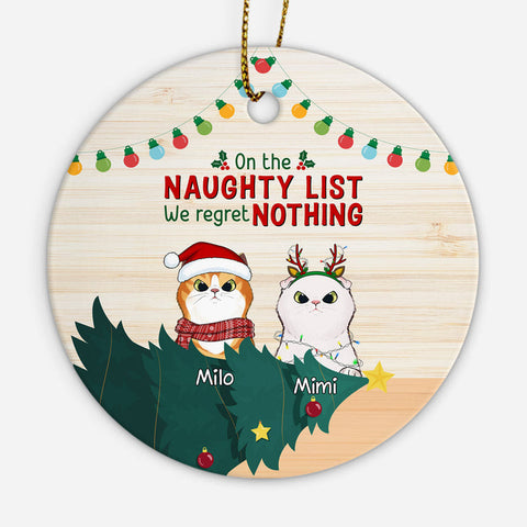 This playful ornament, designed with funny cat images, is best for any cat dad at work