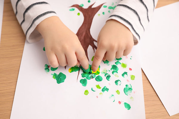 Finger Painting is the best creative Father's Day craft