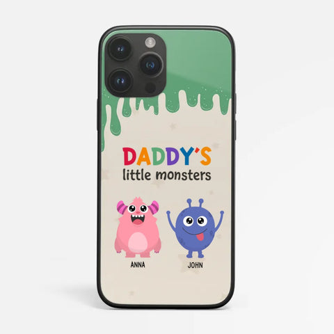 personalised fathers day phone case with monster illustration for dads[product]