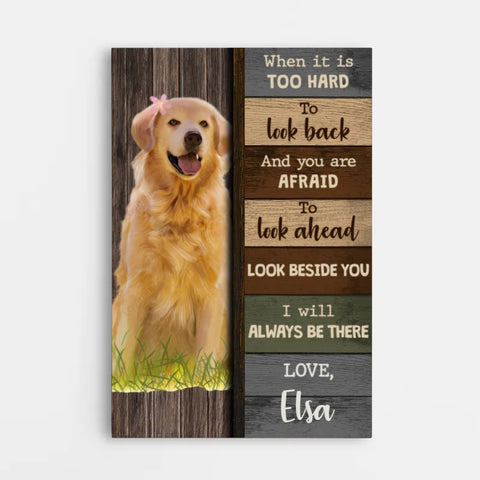 custom canvas for dog mum with message and picture