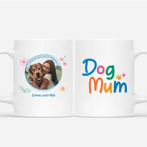 personalised ceramic cups for dog mum with picture