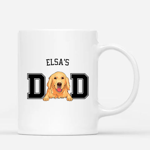customised fathers day dog mug from the dog with portrait and name[product]