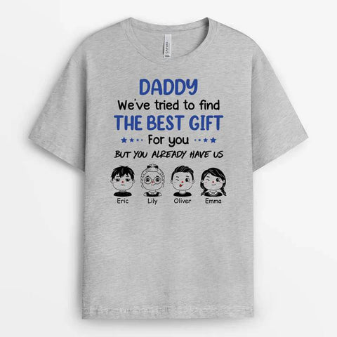 funny personalised fathers day shirts for dad with kids