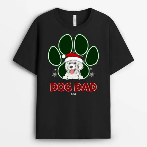 custom shirt for dog dad on christmas with name[product]