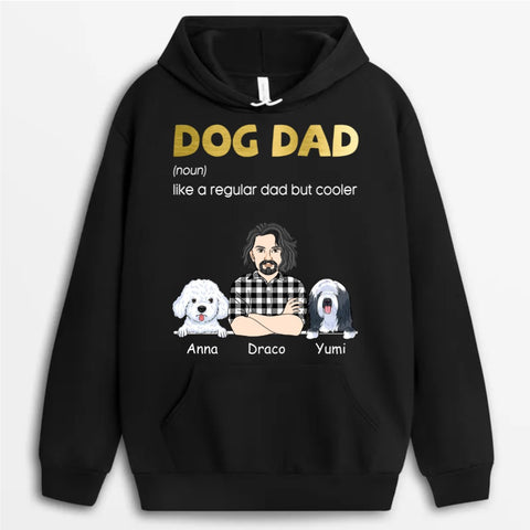 personalised hoodies for dog dad with name and illustration[product]