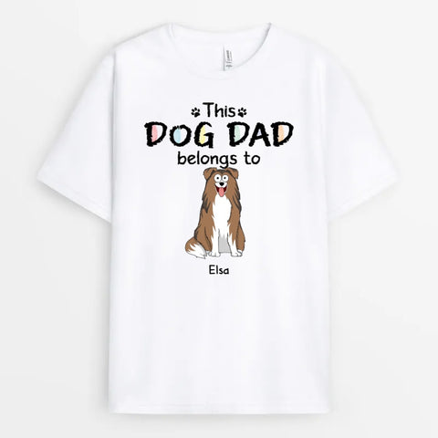 personalised shirts for dog dad as dog dad gift uk[product]