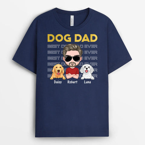 Personalised Best Dog Dad Ever T-Shirt-dog dad shirt