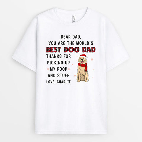 Personalised Best Dog Dad T-shirt-dog dad t shirt