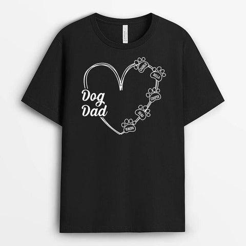 Personalised Dog Dad T-shirt-dog dad tee