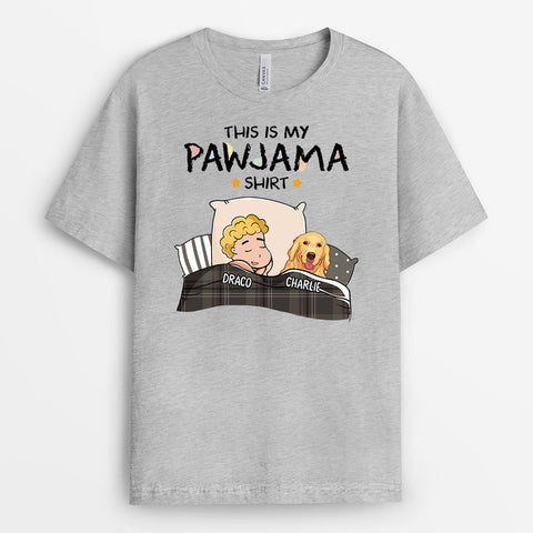 Personalised This Is My Dog Pawjama T-Shirt-dog dad t shirt