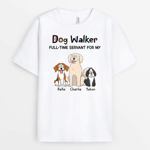 Personalised Dogs Walker T-shirt-dad dog t shirts