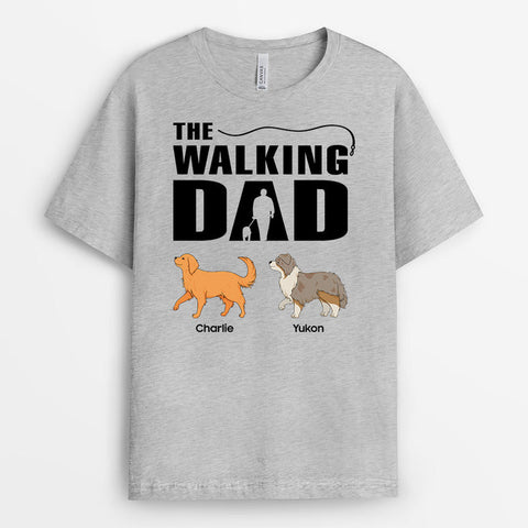Personalised The Walking Dad T-shirt-dog dad t shirt