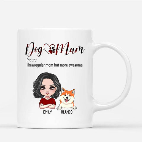 customised ceramic mugs for dog mum with cute portrait[product]