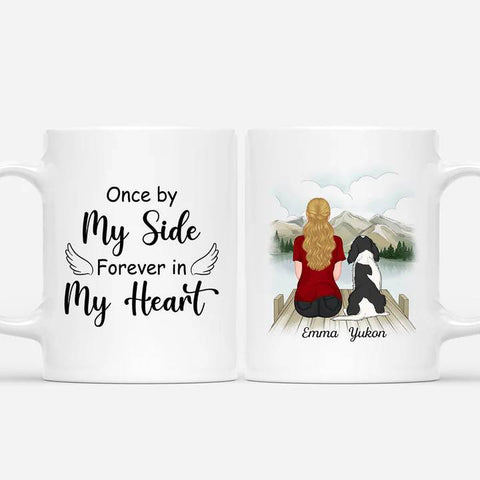 custom memorial ceramic dog cup for dog lovers[product]