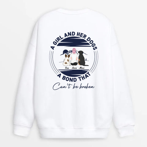 custom sweatshirt for dog mum with message and illustration