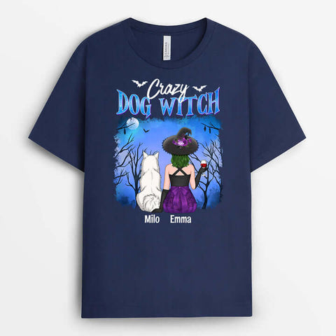 dog mum t shirt uk crazy dog witch halloween 