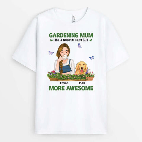 dog mum t shirt gardening mum 