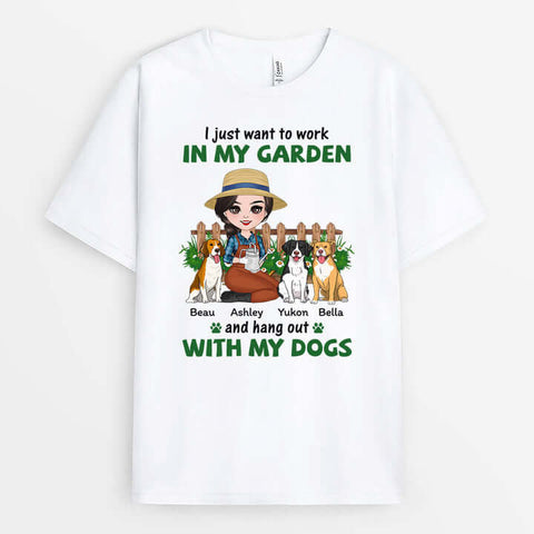 dog mum t shirt in my garden t shirt 