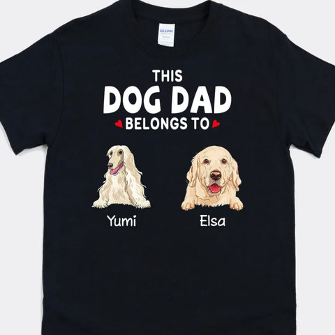custom tee for dog dad with dog face[product]