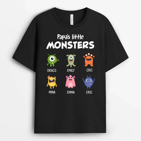 custom fathers day shirt for dad with monster