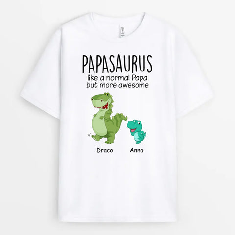 customised fathers day shirts for dad with dinosaur