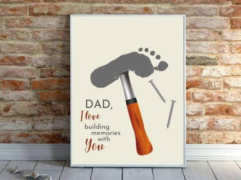 Fathers Day craft ideas with footprint