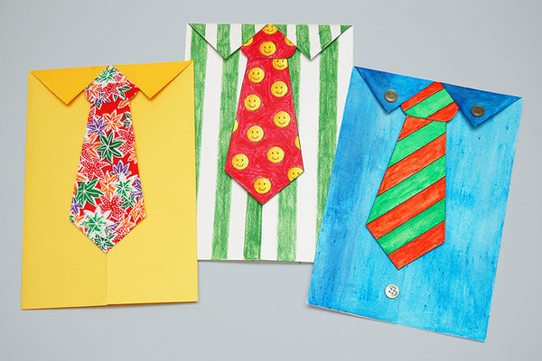 craft ideas for Father's Day with tie shape for fathers