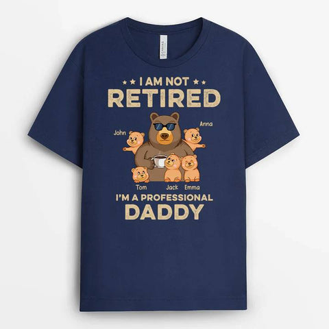 personalised fathers day t-shirt with bear illustration[product]